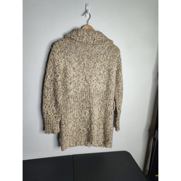 Vintage Gap Oversized Wool Knit Cardigan Women's L tan - Picture 6 of 9